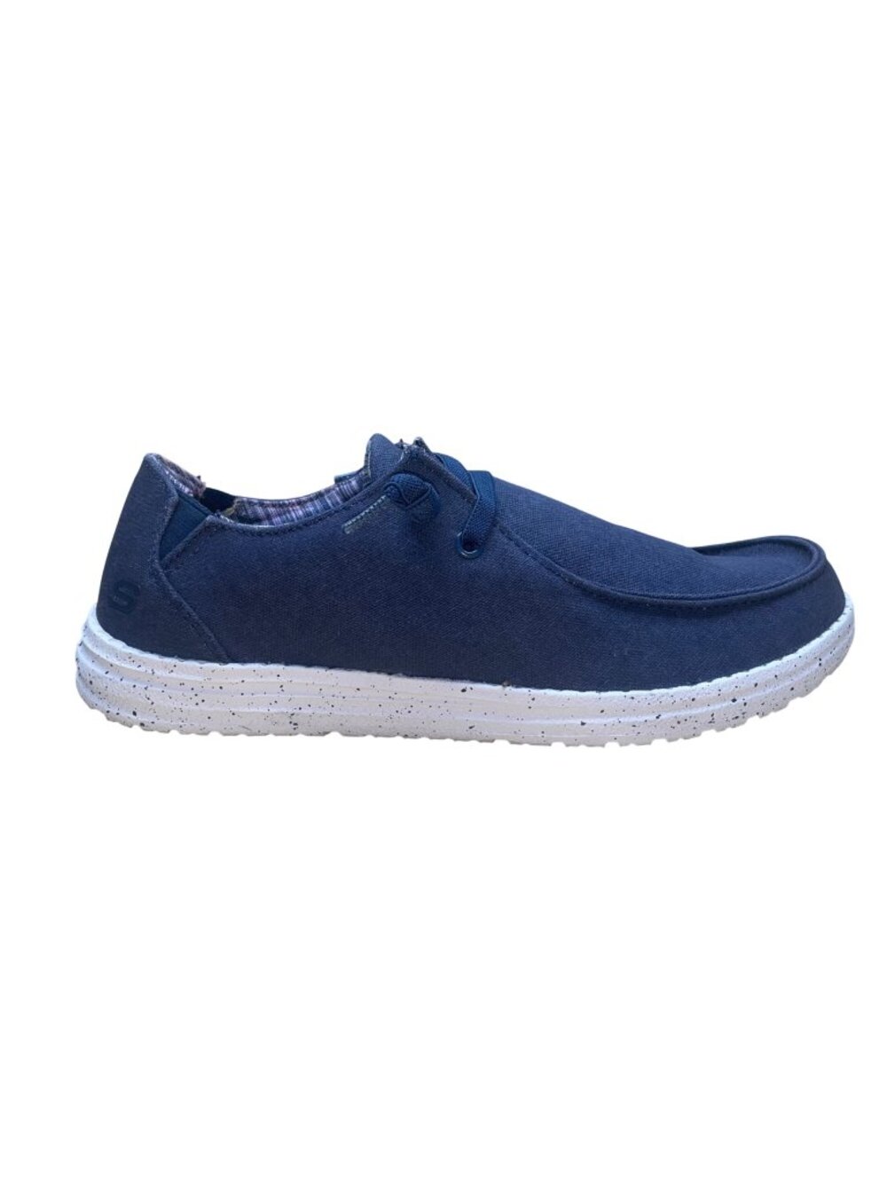 Skechers Men’s Navy Blue Textile Memory Foam Slip-On Loafers Shoes Size 10